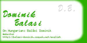 dominik balasi business card